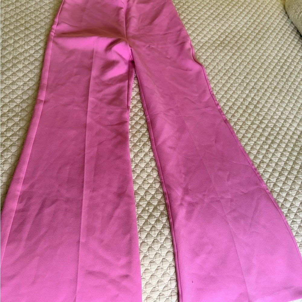 Urban Outfitters Pink Flared High-Rise Pants